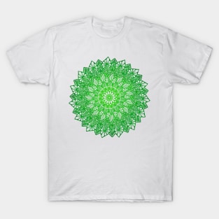 Green Digital Mandala T-Shirt